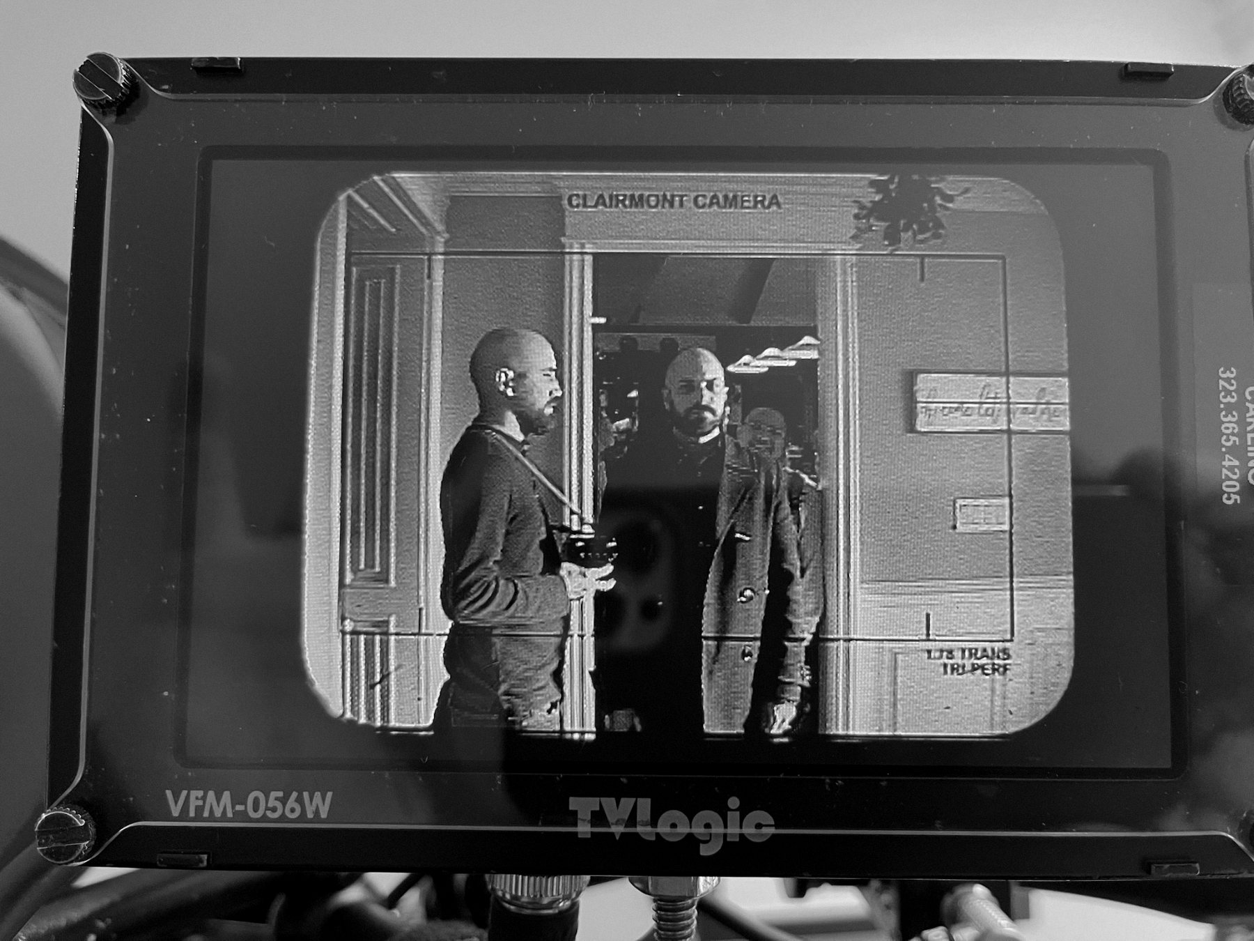 Framing the shot on the monitor